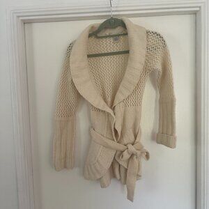 Knit Cream Cardigan -- S